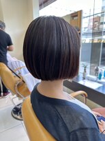 キサ ファータ 恵比寿(kisa fata) 大人可愛い20代30代40代黒髪ボブ 前髪パーマ ぱっつん前髪