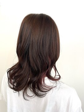 ヘアープロデュース ラピセット 松山(Lapset) 20代30代大人可愛いイヤリングカラーピンクブラウン