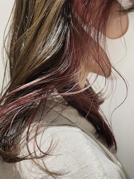 ヌークバイラヴェスト 四日市(neuk by lovest) インナー×ピンク×ロング　ヌーク