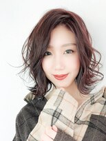 ラベンダーベージュボブルフくびれヘア【銀座/銀座駅】