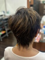 リベーヌプラス 絶壁解消/ひし形/くびれ/斜めバング/60代50代/ハイミセスヘア1B