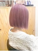 透明感ブリーチダブルカラー/イメチェンハイトーンボブ/新宿