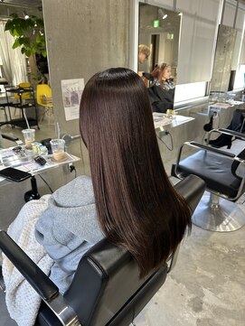 ラック(LUCK) ディープピンクブラウン/船橋/くすみベージュ/細めハイライト