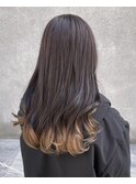 毛先カラー　ナチュラルベージュ