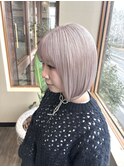 ボブ×ホワイトミルクティーベージュ