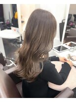 ミシェリー 新宿店(misherry)&nbsp;韓国風巻きトレンドオリーブグレージュ髪質改善艶カラー新宿