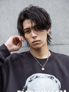 シティ(CITY) 小久保styleフェザーパーマフェザーショートグレーエンドカラー