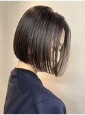 ハイライトバレイヤージュダブルカラーショートカット30代40代