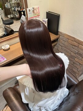 ヘアメイク シュシュ(Hair make chou chou) ピンクブラウン 暖色カラー 髪質改善カラー