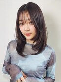 ミディアムヘア*ミディアムレイヤーカット*顔周り*髪質改善