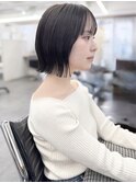 ＊顎下3cm切りっぱなし外ハネボブぱつっとボブ＊