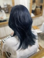 ブラウヘアアンドケア(care)&nbsp;ロングウルフ×ブルーブラック