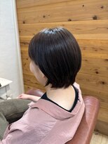 リーク(LEEK) 丸みがきれいな大人ショートボブ(白髪染め)