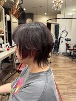 シュープ アニュー ラスパ太田川店(SHOOP anyu)&nbsp;ピンクインナーカラー×ショートウルフ