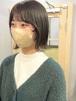 アトレ 梅田店(attrait)&nbsp;透け感のあるグレージュボブ×上質な艶感