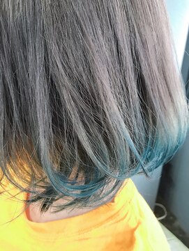 ロアークヘアー(LOARK HAIR) 【LOARK】シルバーグレーとラインブルー(^^)♪
