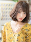 くせ毛風ニュアンスカールAラインラブ大人ボブb戸頭20代30代40代