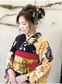 成人式お振袖ルーズアップスタイル