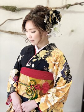 ヘアセットサロンエッジ(Edge) 成人式お振袖ルーズアップスタイル