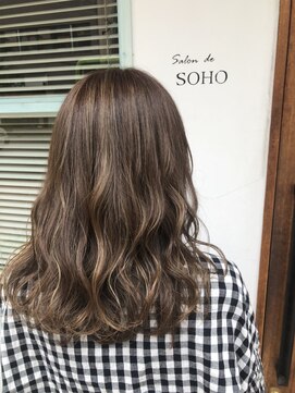 サロン ド ソーホー 蕨(Salon de SOHO) 【ハイライト×セピアベージュ】チラ見えハイライトがcute
