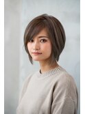 イメチェン☆前下がり小顔ショートボブ×ハイライトカラー