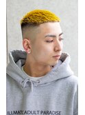バズクロップ　スキンフェード  バーバーカット　イエローB