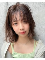 エミュ 天文館店(eMu) ゆるふわボブ×くすみブラウン