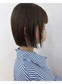 ぱつっとボブ×グレージュ