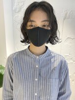 コフィー バイ メルト 吉祥寺(cofy by melt)&nbsp;【三ツ井純】外はねニュアンスパーマとれかけセンターパート黒髪