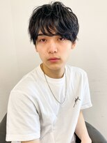 ツーブロックマッシュ/モテ/ツーブロック/束感/波巻き/メンズ