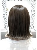 斜めバング/グレージュカラー/シルキーベージュ/ぷつっとボブ