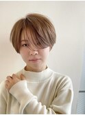 20代30代 ハンサムショート ベージュカラー 簡単セット 似合わせ