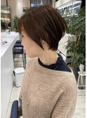 大人くびれショート/白髪ぼかしハイライト/髪質改善30代40代50代