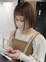 ヨーク(YOKE)&nbsp;【YOKE】大人ボブアッシュオリーブグレーベージュぱっつん前髪