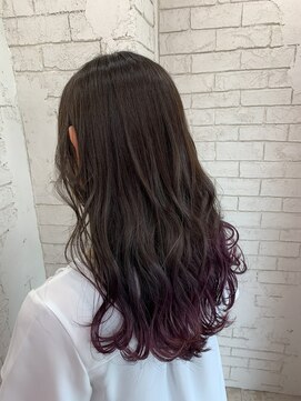 アジールヘア 所沢プロペ通り店(agir hair) グラデーションラベンダーデザインカラーレイヤーカット夏所沢