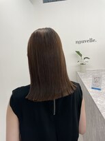 ヌーヴェル(nouvelle)&nbsp;切りっぱなしミディ×ブラウンカラー