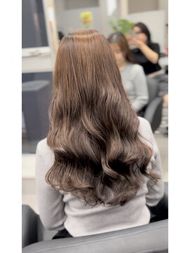 ジエクト カナウ(The Ect canow) コテ巻き風パーマナチュラルブラウンくびれパーマ韓国風パーマ