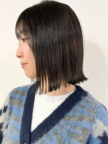 サクラ 岐阜(SAKURA)&nbsp;首が綺麗に見えるボブ　切りっぱなし　髪質改善　岐阜美容室