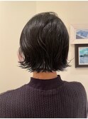 ★くせ毛活かし外ハネボブ/切りっぱなしボブ/インナーカラー銀座
