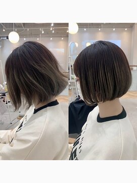 コンティロミー(CONTI ROMMY.) ショートボブ◎内巻き◎グラデーション/髪質改善くすみベージュ