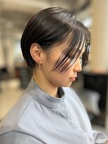 ワンバイジエクト 梅田&nbsp;似合わせショート/細めハイライト/くすみベージュ/ショートボブ