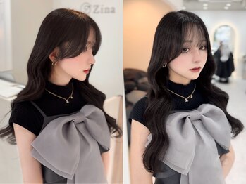 ジーナ 博多筑紫口(Zina)の写真/[#髪質改善]【カット+ケアカラー+超音波クイックTR¥7900】大人のモテ髪ミディアム・ボブはZina[博多筑紫口]