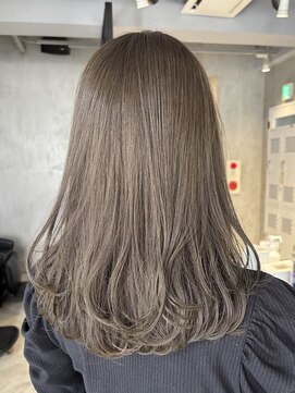 エリマ 調布(elima) 調布オリーブベージュカラー透け感艶感カラーロングレイヤー