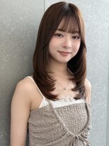 ルームバイシー 新宿(Loom. by Sea)&nbsp;ココアベージュ×レイヤー[小顔/黒髪/オリーブグレー]