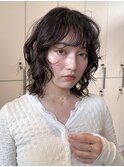 オリーブグレー/韓国風巻き/レイヤーカット/くすみベージュ/原宿
