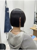 切りっぱなしボブ 