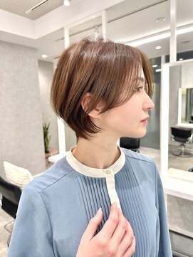 アール ヘアー デザイン(r hair design) 小顔見せショートベージュカラーブリーチしない透明感カラー