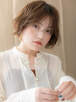 カバーヘア ブリス 戸田公園西口店(COVER HAIR bliss)&nbsp;モカブラウンくせ毛風マッシュショートボブX戸田公園30代40代