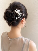 ラメール イオン能代店(La Melu)&nbsp;上品ルーズシニヨン×パールアレンジ