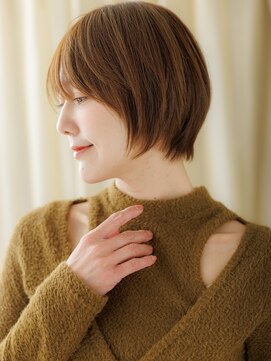 カバーヘア ブリス 戸田公園西口店(COVER HAIR bliss) ハニーブラウンブリーチなしひし形ショートマッシュ20代30代W